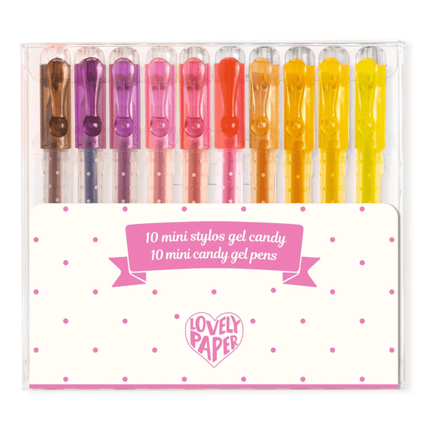 Lovely Paper Mini Gel Penne i Candy Farver (10 stk)