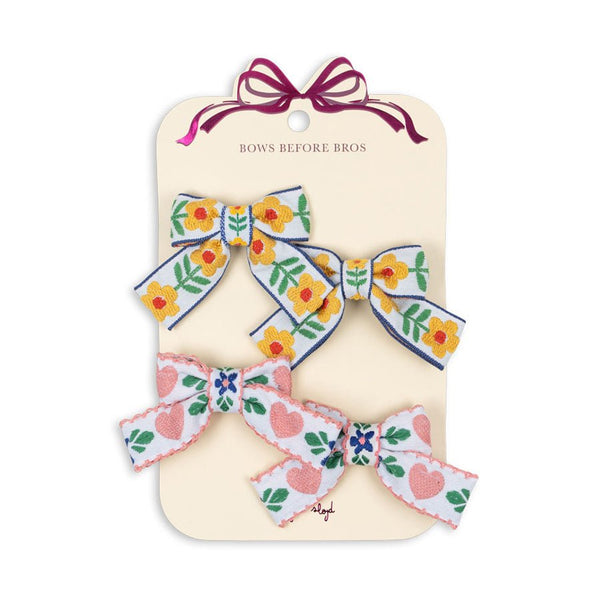 Konges Sløjd 4 - pak sløjfer, white/rose
