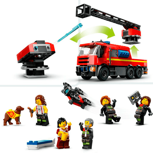 LEGO® CITY, Brandstation med brandbil