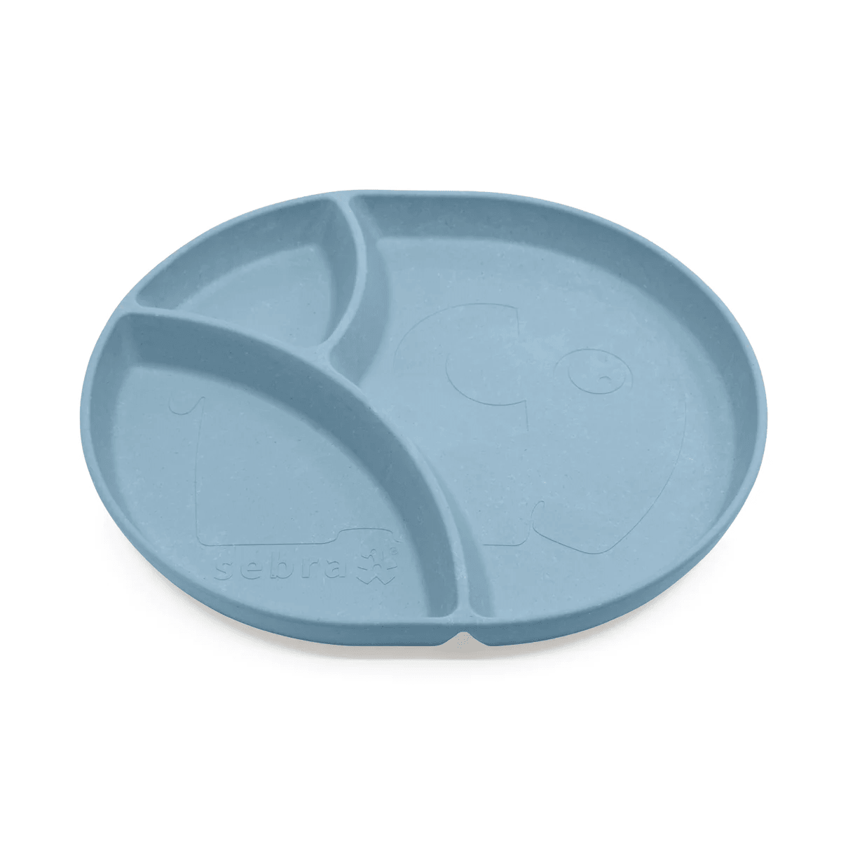 Sebra MUMS tallerken ruminddelt, powder blue