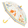 Kleiner Regenschirm mit Mutter und Kind