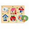 Relief-Holzpuzzle mit Haus