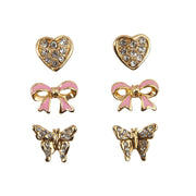 Great Pretenders Boutique Dazzle besat ørenringe, 3 par