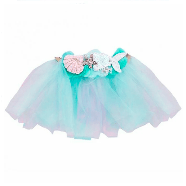 Great Pretenders Mermalicious Tutu, pastel aqua str. 4 - 6 år