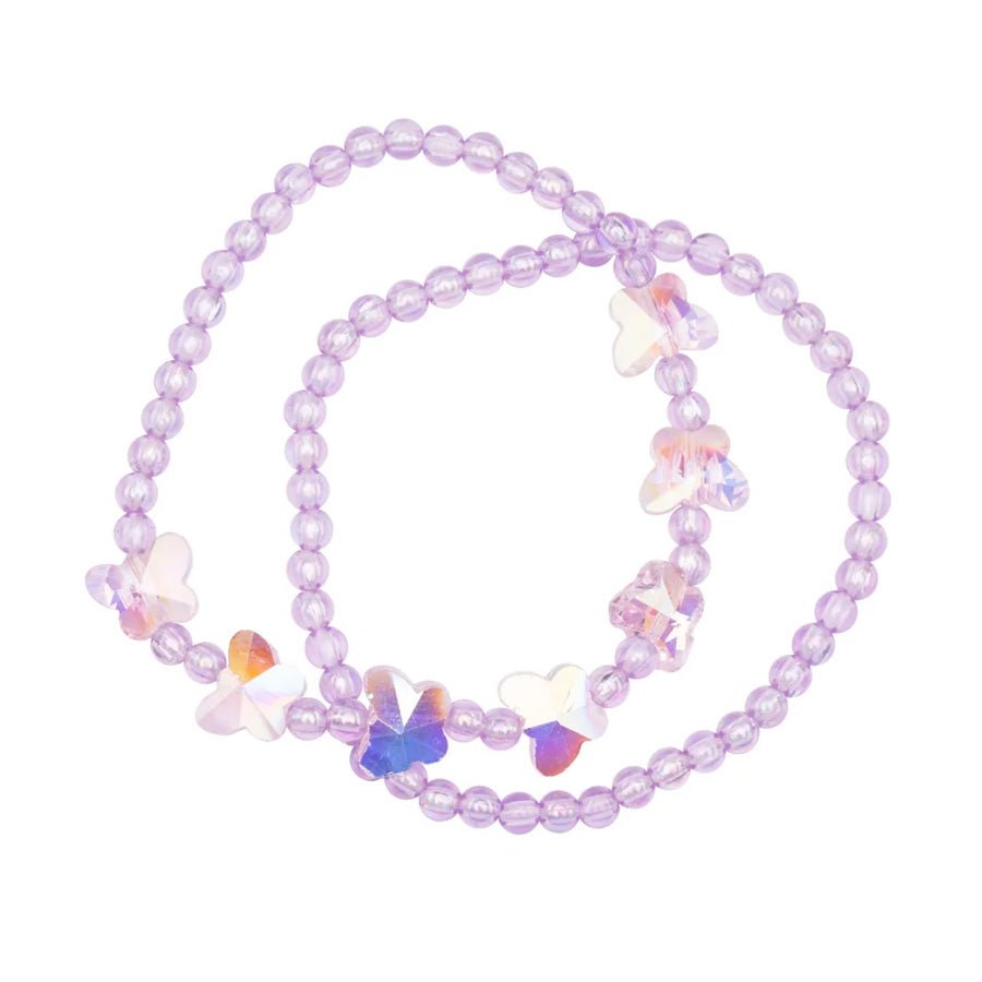 Great Pretenders armbånd, Shimmer Butterfly lilla
