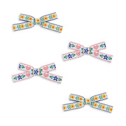 Konges Sløjd 4 - pak mini sløjfer, white/rose