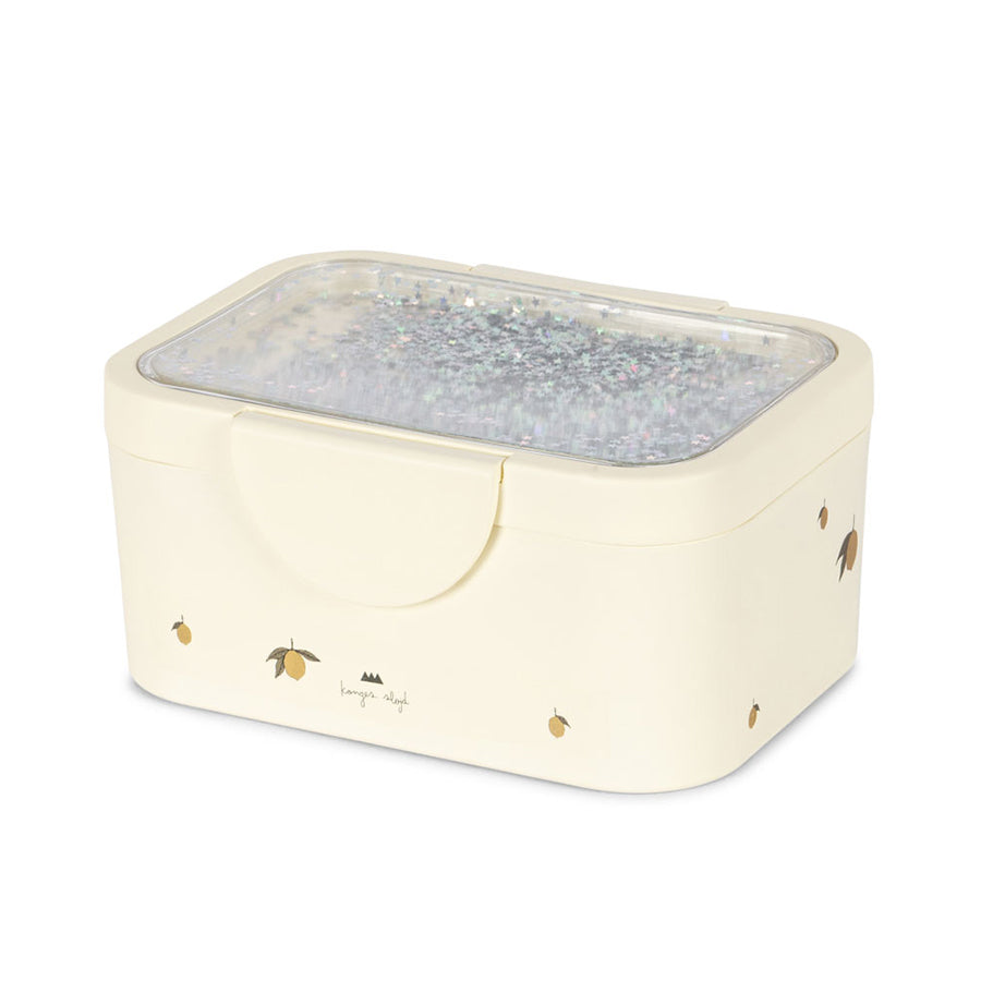 Konges Sløjd Glitter madkasse, lemon