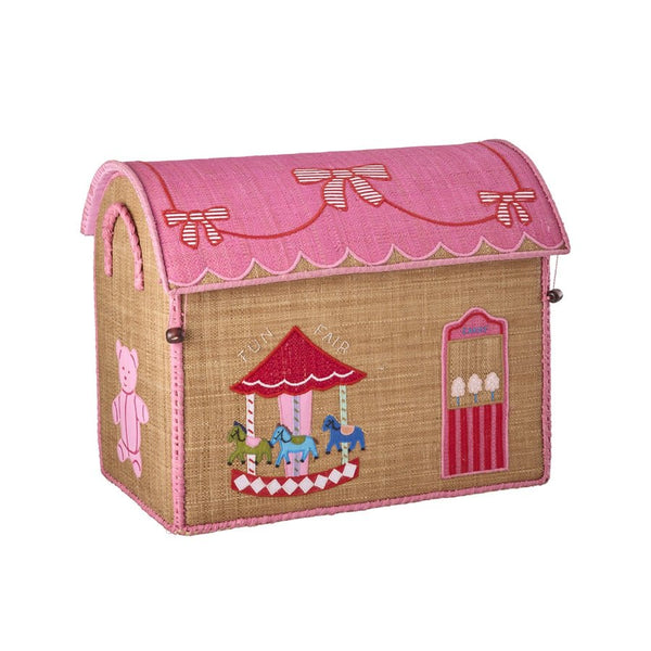 RICE Opbevaringskurv, Pink Fun Fair - Mellem