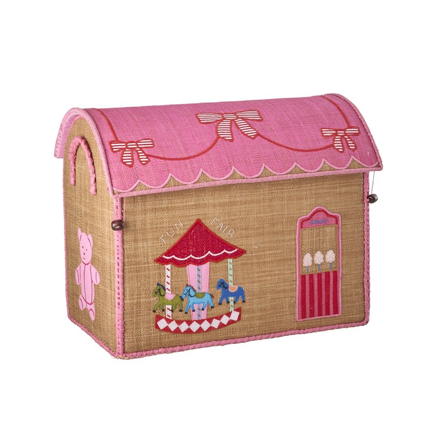 RICE Opbevaringskurv, Pink Fun Fair - Mellem