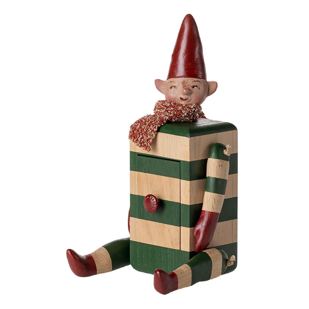 Maileg Nisse Med Skuffe, Grøn