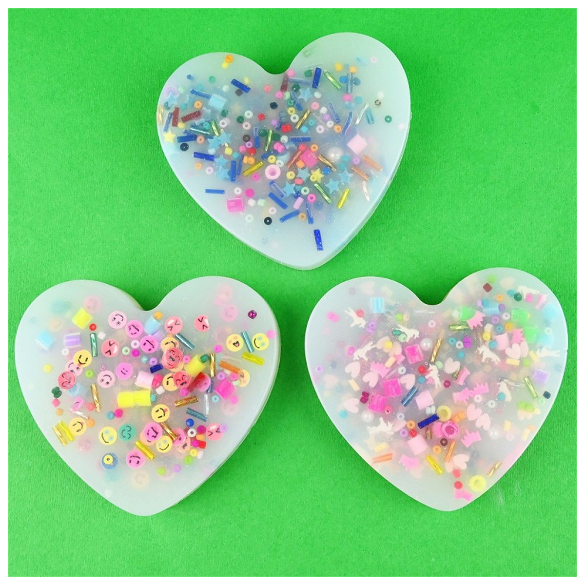 Bead pops multifarvet hjerte