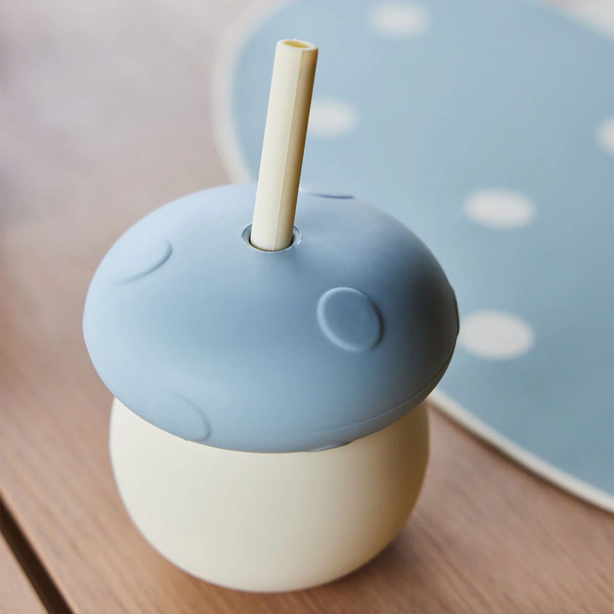 OYOY Mushroom kop, offwhite/blue