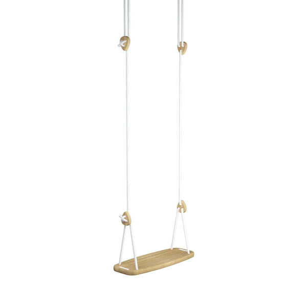 Lillagunga gynge "Classic", eg, hvid reb, 2 - 2,80 m