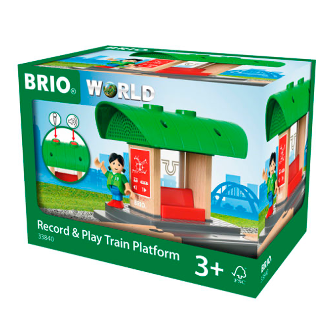 BRIO togstation med lydoptager
