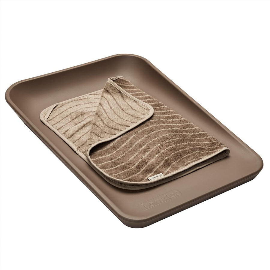 Leander Topper til puslepude, organic, Woodland mocca