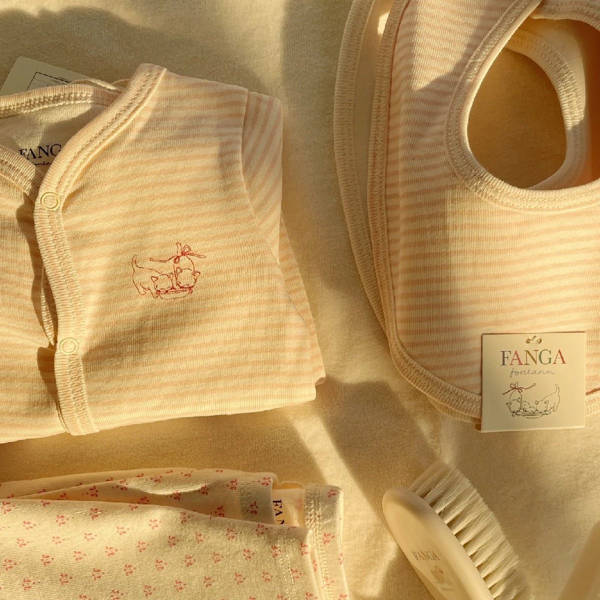 Fanga Fio Stripe 2 - pak Hagesmæk, Blush Mix