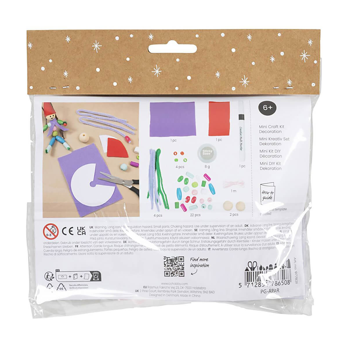 Creativ Company Mini DIY Kit Dekoration, Nisser - ass Farver