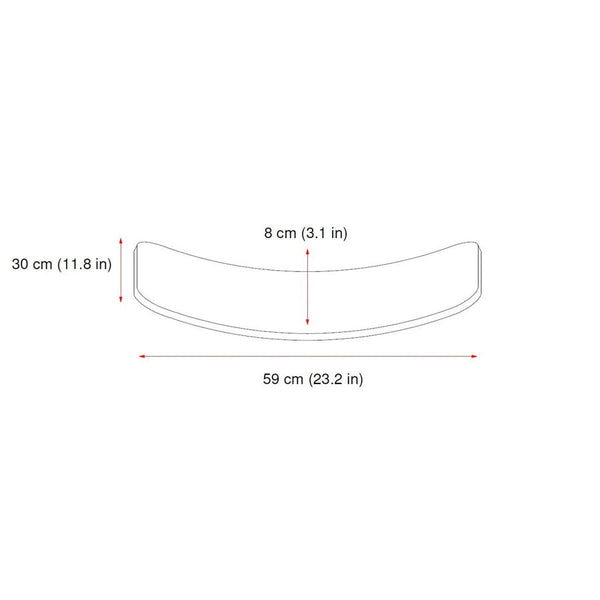 CurveLab balancebræt med filt, Little Arc, gul