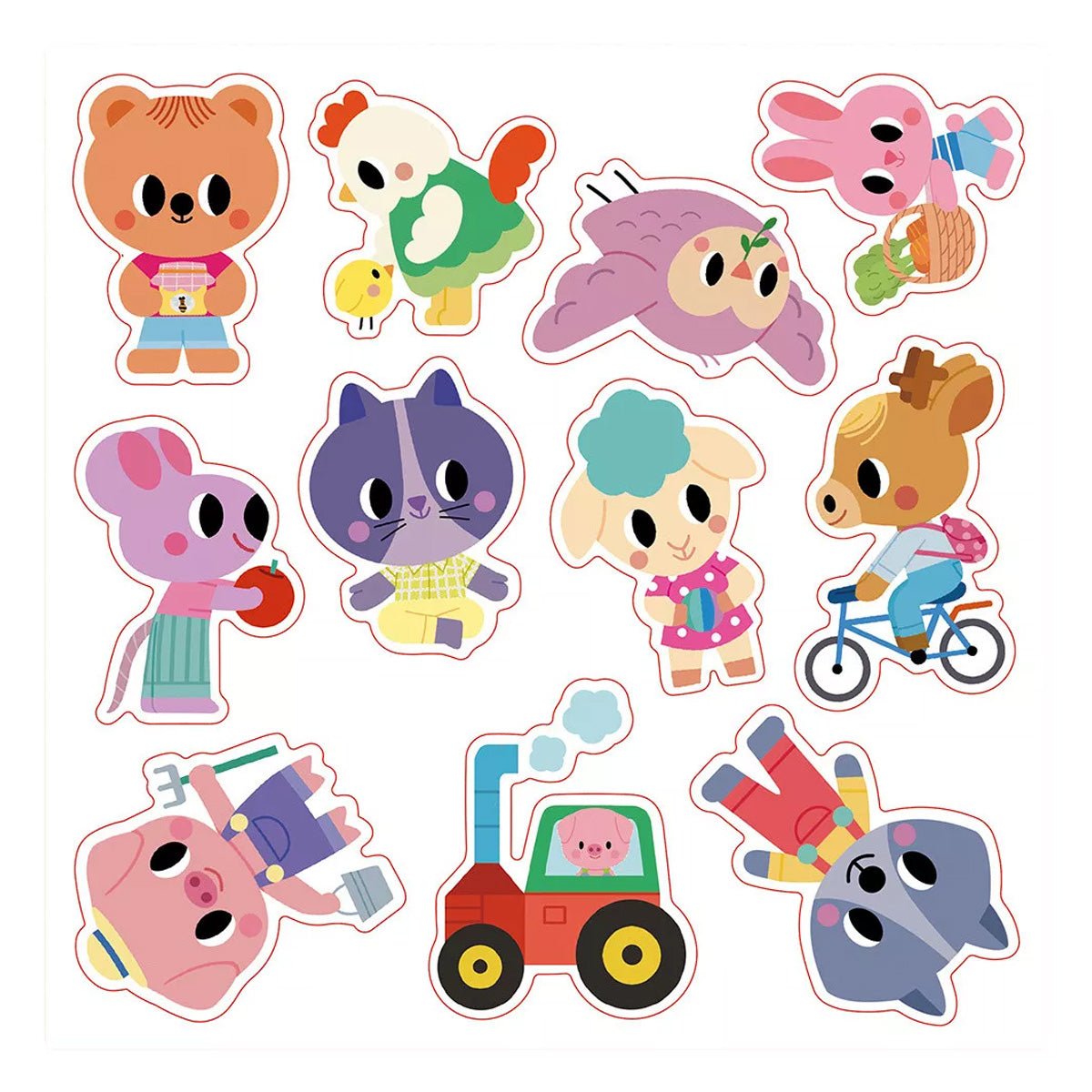 Janod Flytbare tykke stickers