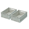 2er-Pack Weston Aufbewahrungsbox in Taubenblau (klein)