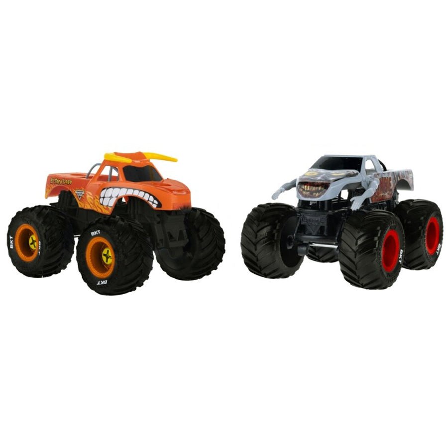 2-pak Mechanix Byg Din Egen Monstertruck med Zombie & El Toro Loco