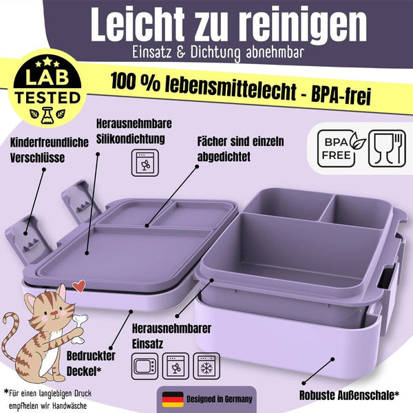 Bento COMPACT Madkasse med Lilla Enhjørning (650 ml)