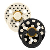 Bibs Studio Schnuller 2er-Pack Polka Größe 2, Ivory/Black