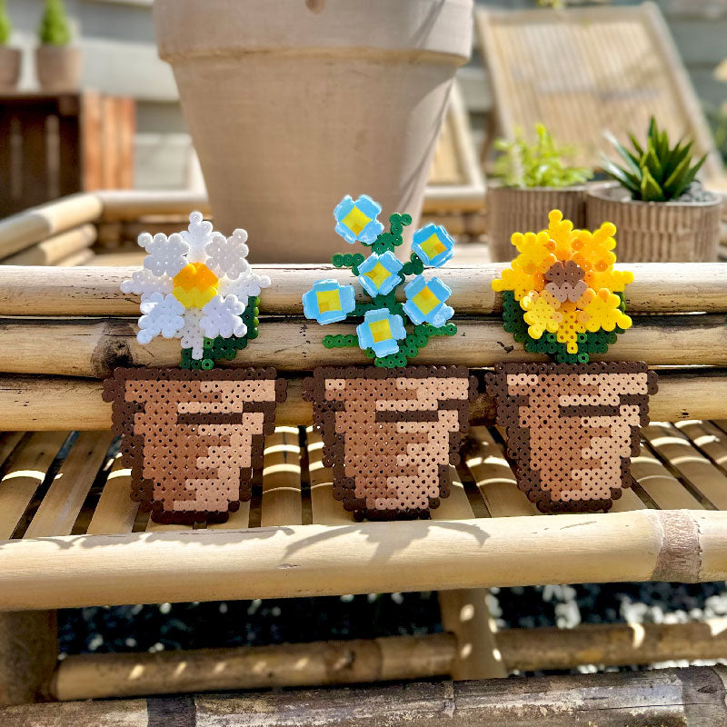 3D-Blumen im Topf – Anja Takacs Perlenmuster