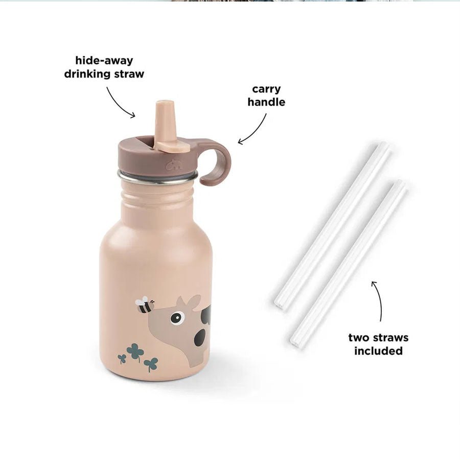 Done by Deer Drikkeflaske I Rustfrit Stål 350 ML, Tiny Farm Powder