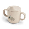 Done by Deer Silikon-Schnabelbecher mit 2 Griffen, Celebration Sand