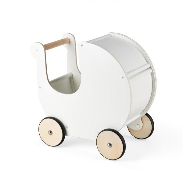 Dukkevogn i Træ i Classic White