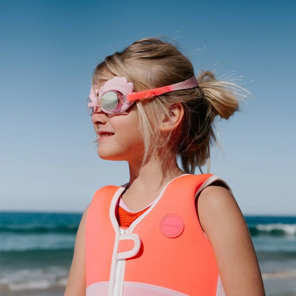 Dykkerbriller med Havfruen Melody i Neon Strawberry