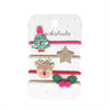 4er-Pack Festliche Weihnachts-Haargummis