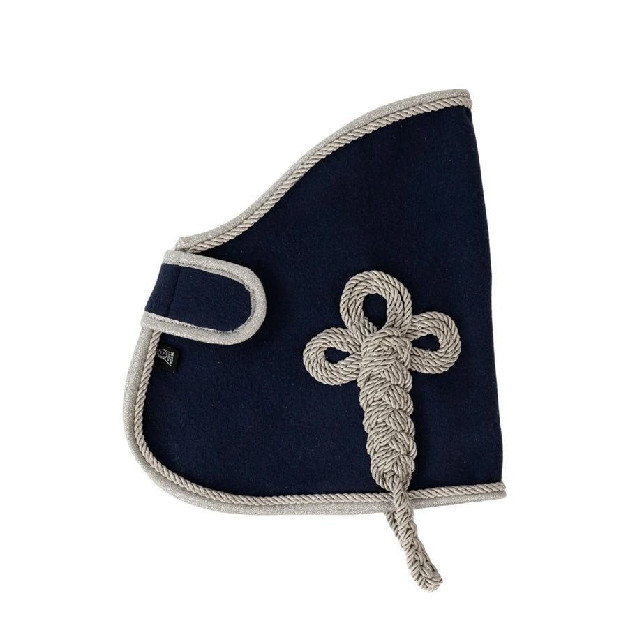 Fleecedækken i Navy
