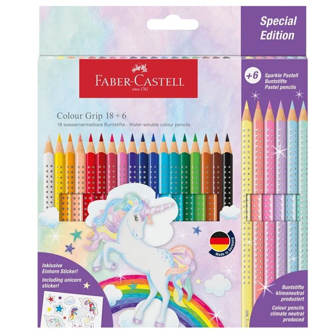 Grip Farveblyanter Unicorn 18 + 6