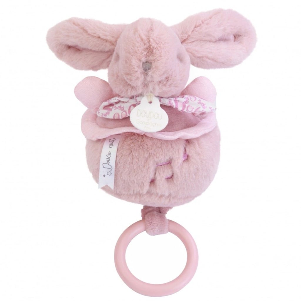 Kanin i Spilledåse i Rosa (20 cm)