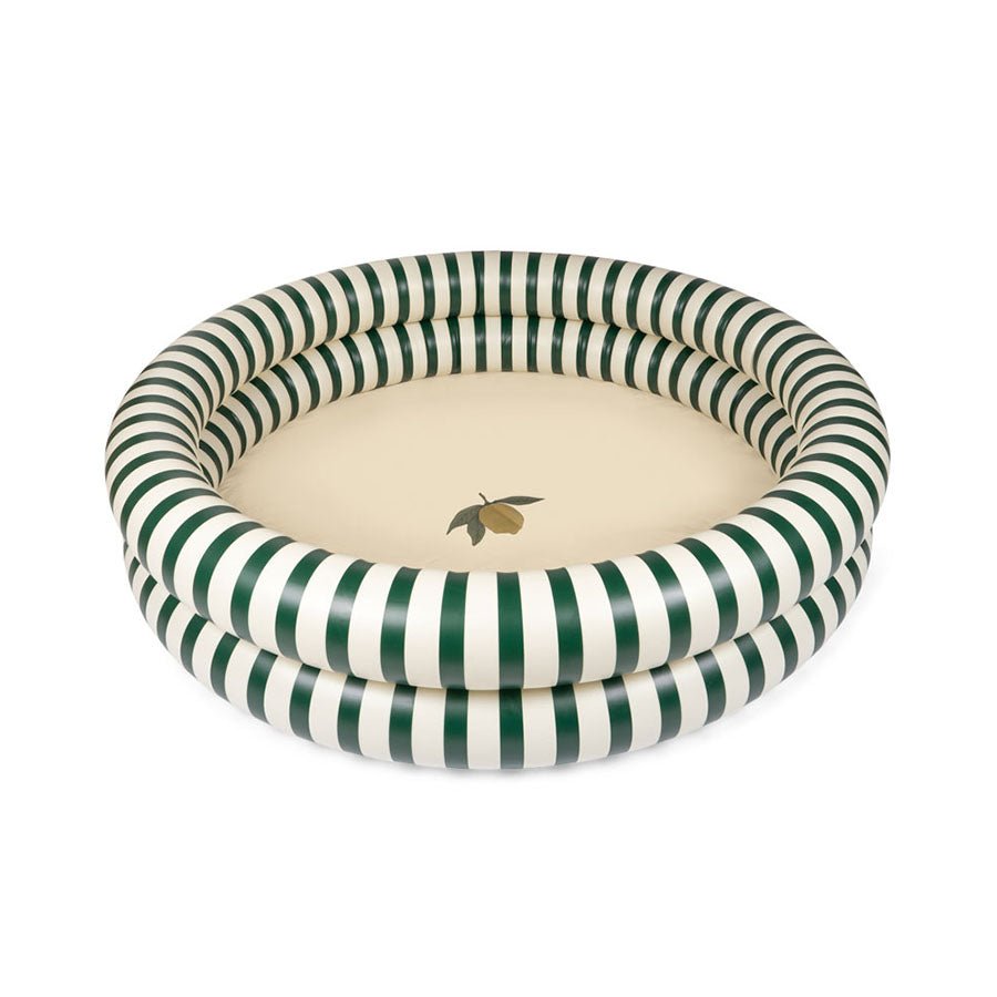 Basic 2 Ring Pool Stor i Green Stripe
