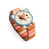 Spieluhr aus Holz in Orange