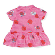 Pink Dukkekjole med Æbler (36 cm)