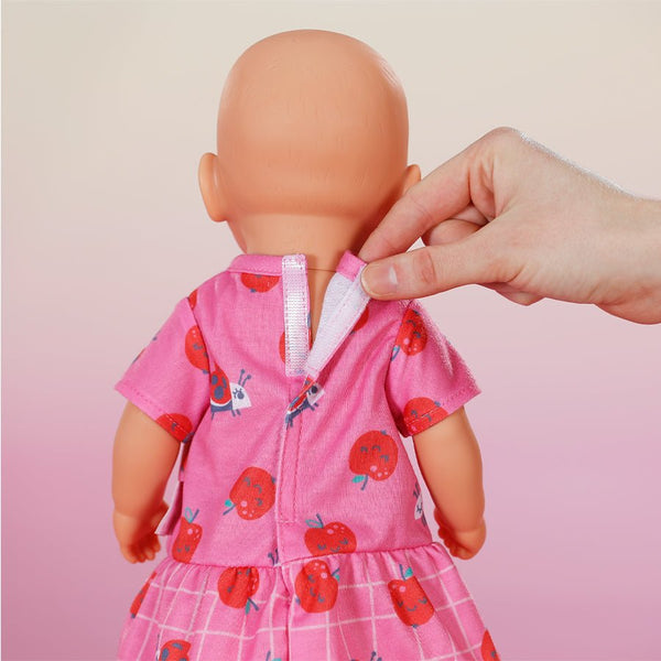 Pink Dukkekjole med Æbler (36 cm)