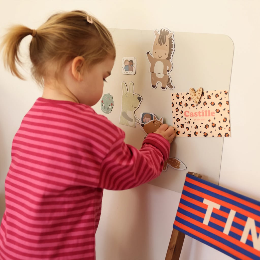Magnetisk Rektangulær Tavle Lin Beige S (38cm x 58cm)