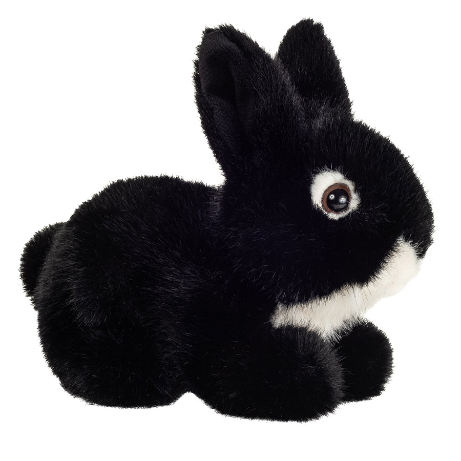 Teddy Hermann - Liggende Kanin Sort 17 Cm