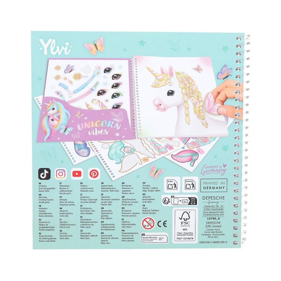Ylvi Create Your Special Enhjørninge Stickersbog